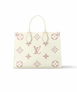 Louis Vuitton Onthego Mm Bag Latte And Chamallow 34Cm