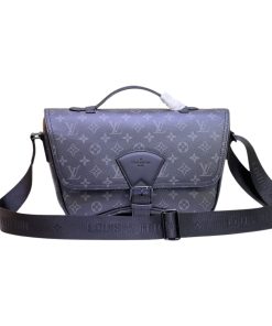 Louis Vuitton Montsouris Monogram Messanger Bag Black 34Cm