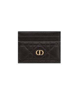 Dior Caro Five Slot Card Holder Black 11Cm S5130Uwhc M900