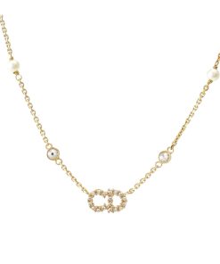 Dior Cd Logo Pearl Necklace
