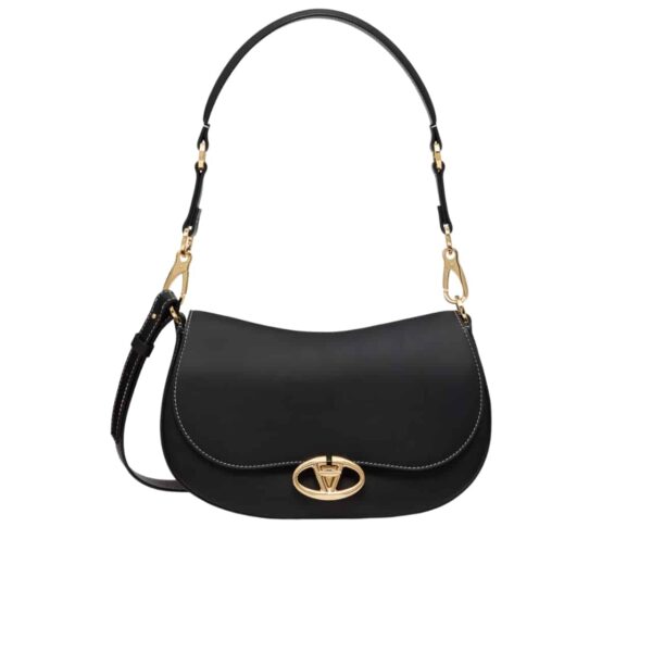 Valentino Garavani Ohval Shoulder Bag Black 28Cm 5W2B0N88Cvc 0No