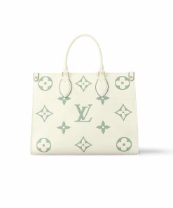 Louis Vuitton Onthego Mm Bag Latte And Matcha 34Cm