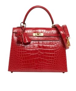 Hermes Kelly 25 Alligator Red 25Cm