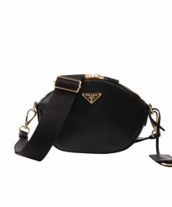 Prada Leather Mini Shoulder Bag Black 21Cm 1Bh212 2Aix F0002 V Nvm