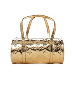 Louis Vuitton Papillon Miroire Handbag Gold 30Cm M95270