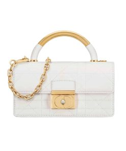 Dior Mini Dior Ange Bag Macrocannage White 20Cm M4401Unmzm030 E01