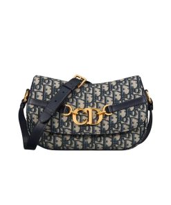 Dior Small Cd Besace Bag Oblique Jacquard Blue 24Cm M9380Utzq M928