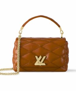 Louis Vuitton Go-14 Mm Lamb Leather Smoked Tan 23Cm