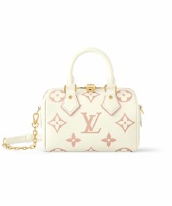 Louis Vuitton Speedy Bandoulière Bag 20 Latte And Chamallow 20Cm M46875