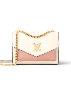 Louis Vuitton Mylockme Satchel Chain Bag Rose Trianon 23Cm M22190