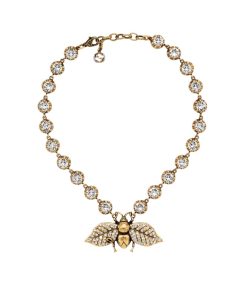 Gucci Bee Necklace With Crystals In Gold ?629989 J1D50 8062