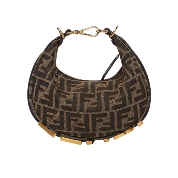 Fendi Fendigraphy Mini Bag Brown Ff 20Cm 8Bs081Alp3F1Mat