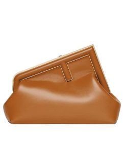 Fendi First Small Nappa Leather Bag Brown 23Cm 8Bp129Abvef0Nyj