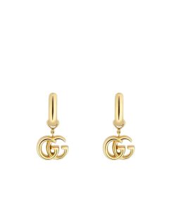 Gucci Gg Running Drop Earrings Gold