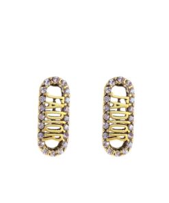 Dior J'Adior Rectangle Earrings Gold