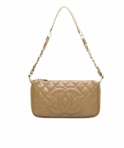 Chanel Timeless Cc Chain Shoulder Bag Dark Beige 25Cm