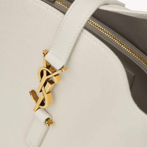 Saint Laurent Le 5 À 7 Supple Large In Grained Leather White 31Cm 753837Aaauq9207 - Image 2