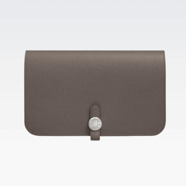Hermes Dogon Duo Long Wallet Dark Beige