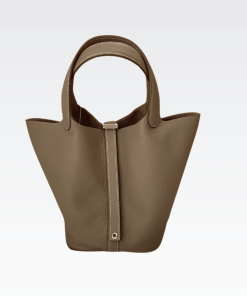 Hermes Picotin Clemence Gold Hardware Dark Beige 22Cm
