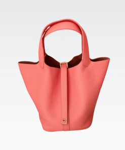Hermes Picotin Clemence Gold Hardware Pink 22Cm