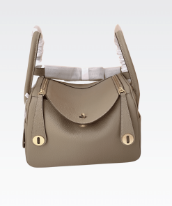 Hermes Lindy Mini Togo Bag Gold Hardware Beige 19Cm