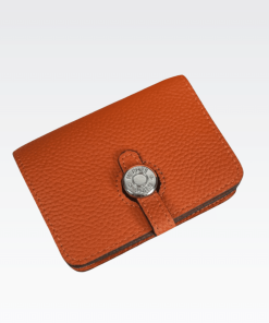 Hermes Dogon Duo Mini Wallet Orange