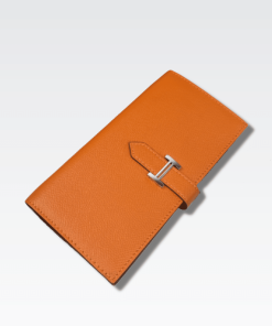 Hermes Bearn Wallet Epsom Orange