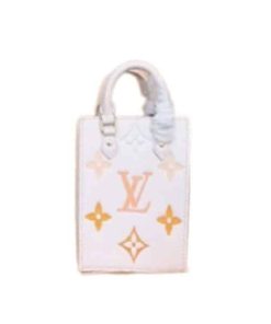 Louis Vuitton Petit Sac Plat Monogram Yellow And White 18Cm