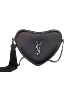 Saint Laurent Heart Bag In Smooth Leather Black