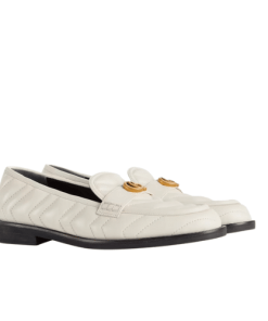 Gucci Women'S Loafer With Double G White Leather 670399 Bko60 9022