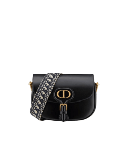 Dior Large Bobby Bag Blue Dior Oblique Embroidery Black 27Cm M9320Umob M941 + Leather Strap