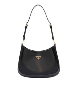 Prada Cleo Patent Leather Bag Black 27Cm 1Bc169 069 F03Kj V Hoo
