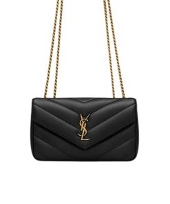 Saint Laurent Loulou Small In Matelassé Lambskin 24Cm 801437Aaeax1000