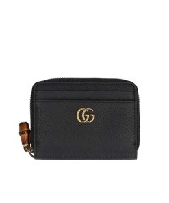 Gucci Marmont Leather Wallet Black 11Cm 40005099