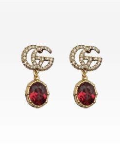 Gucci Gg Rose Crystal Drop Earrings