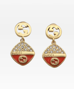 Gucci Gg Crystal Gold Earrings