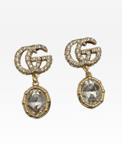Gucci Gg Crystal Drop Earrings
