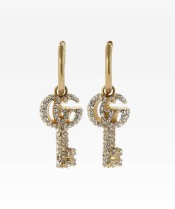 Gucci Gg Key Hoop Gold Earrings