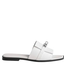 Hermes Giulia Sandal White H231056Z 90375