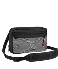 Louis Vuitton Expandable Messenger Bag Black 25Cm M55698