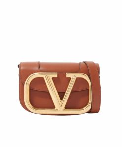 Valentino Garavani Supervee V Logo Small Bag Brown 18Cm