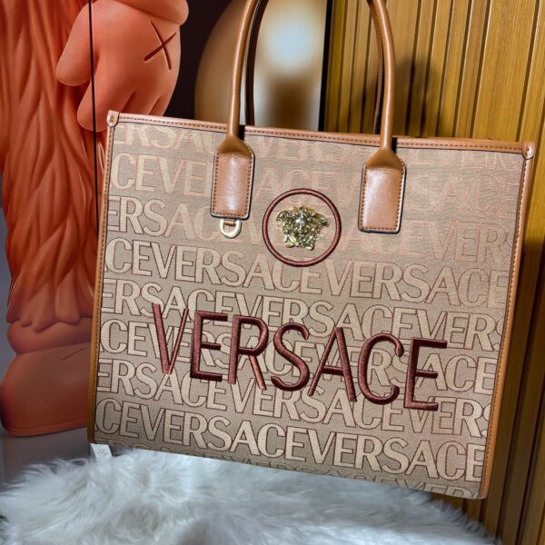 Versace Allover Large Tote Bag Brown 39Cm 1004741 1A08199 Dtu Unica 2N24V - Image 2