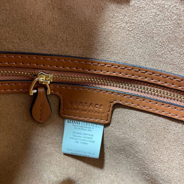 Versace Allover Large Tote Bag Brown 39Cm 1004741 1A08199 Dtu Unica 2N24V - Image 9