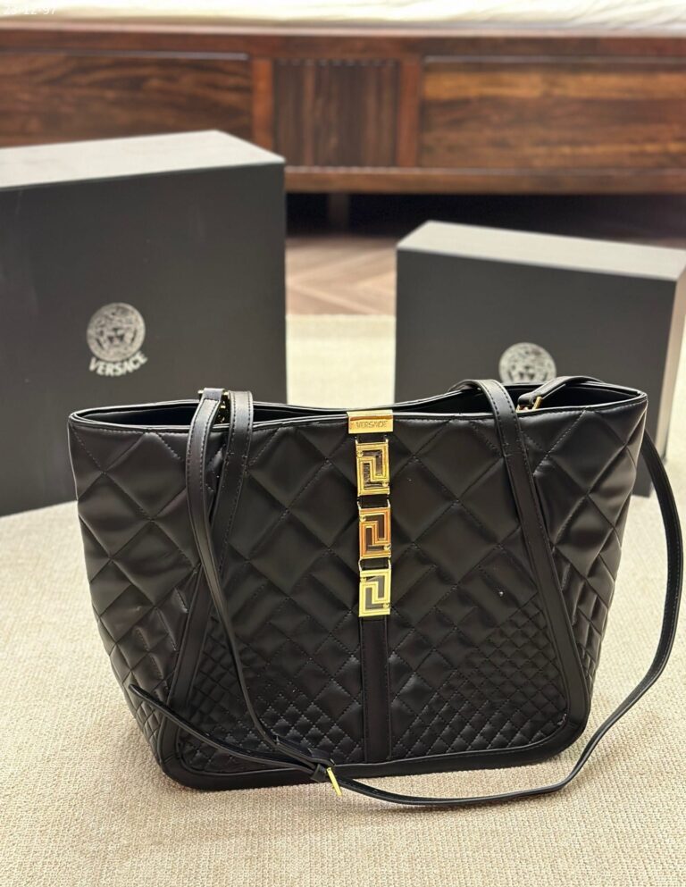 Versace Greca Goddess Large Tote Bag Black 35Cm 1011570 1A08569 1B00V - Image 2