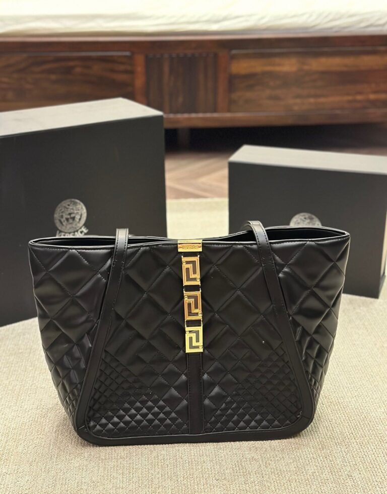 Versace Greca Goddess Large Tote Bag Black 35Cm 1011570 1A08569 1B00V - Image 3