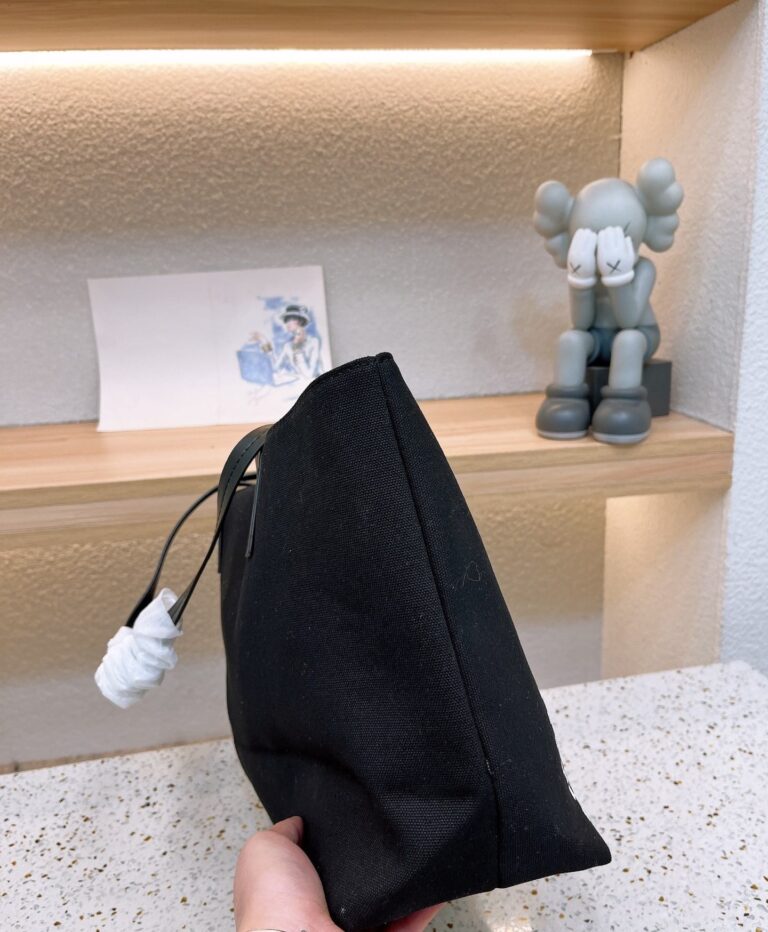 Versace Canvas Logo Tote Bag Black 36Cm - Image 6