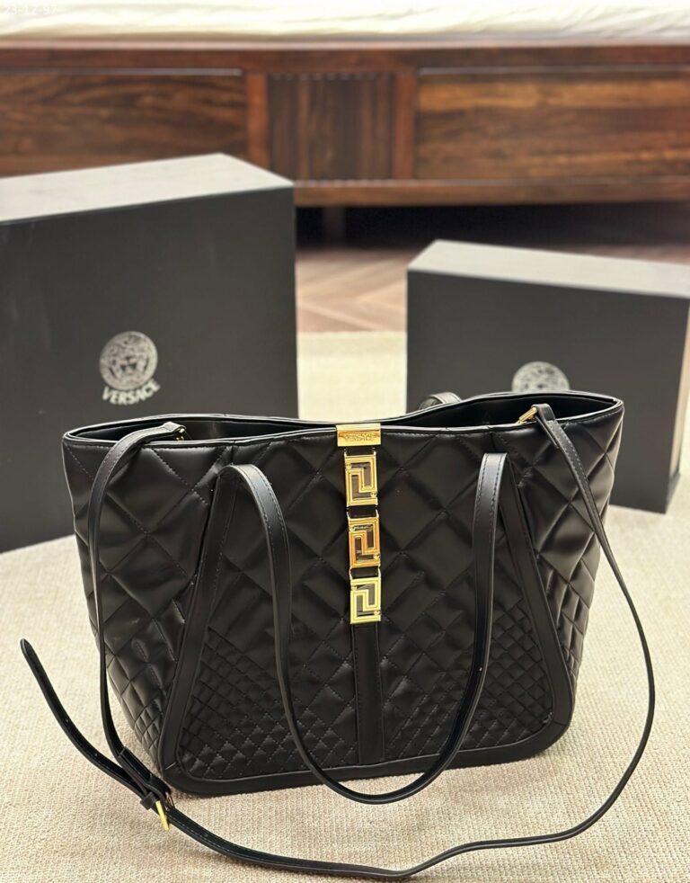 Versace Greca Goddess Large Tote Bag Black 35Cm 1011570 1A08569 1B00V - Image 5