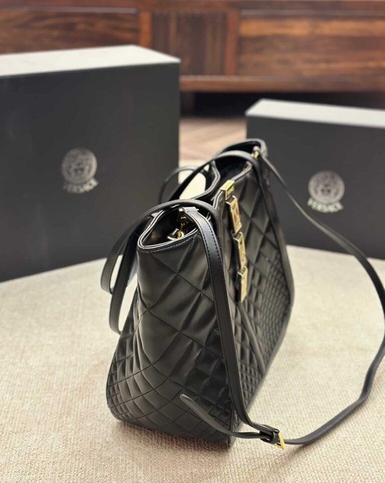 Versace Greca Goddess Large Tote Bag Black 35Cm 1011570 1A08569 1B00V - Image 6