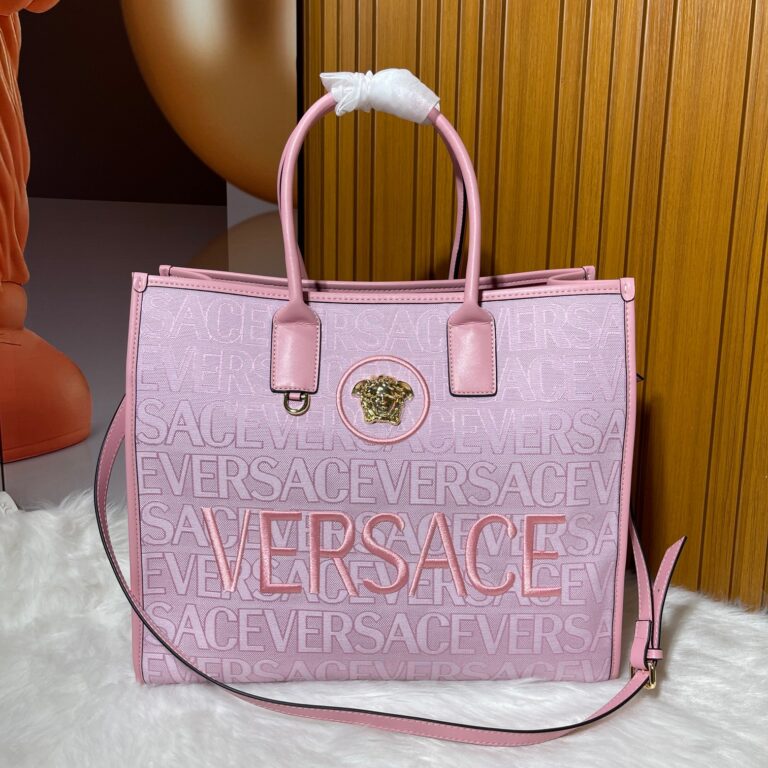 Versace Allover Large Tote Bag Pink 39Cm 1004741 1A08199 Dtu Unica 2N77V - Image 2