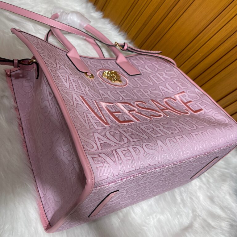 Versace Allover Large Tote Bag Pink 39Cm 1004741 1A08199 Dtu Unica 2N77V - Image 4